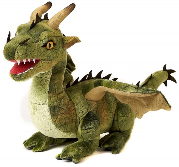 Drache grün mit Flügeln 40 cm